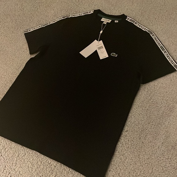 Lacoste *NWT* ColorBlock Black Tshirt in Black - Picture 6 of 9